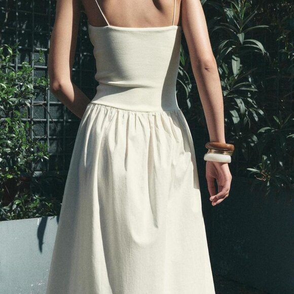 Zara Cut Out Combination Drop Waist Dress - Picture 6 of 9